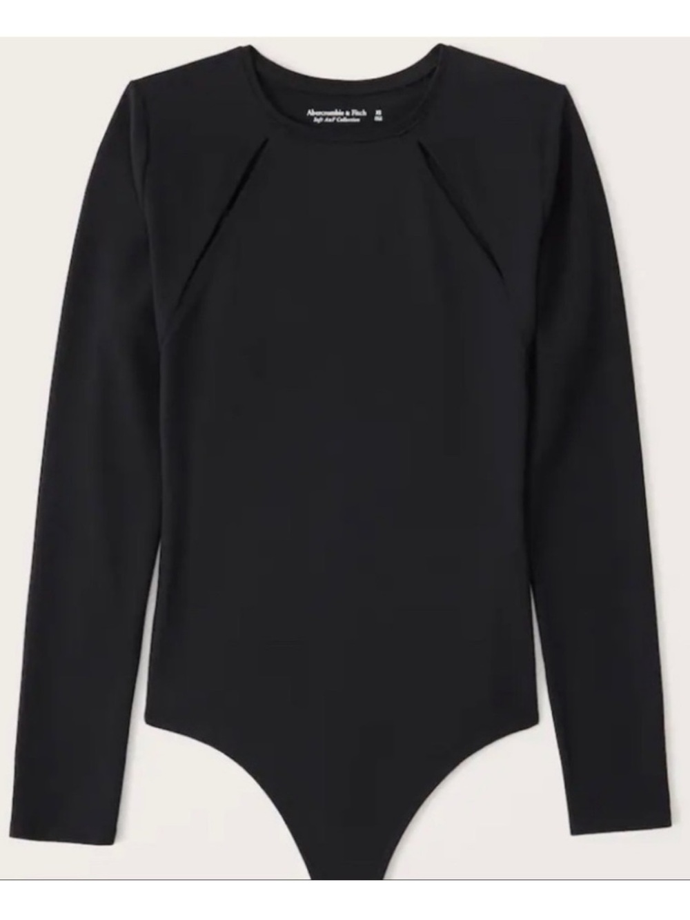 xs abercrombie and fitch black long sleeve cut out bodysuit new with tags